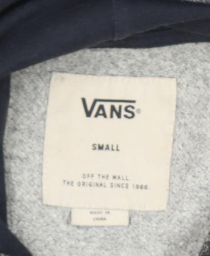 Vans Men's Grey Pullover Hoodie Small Regular Fit Fleece Sweatshirt