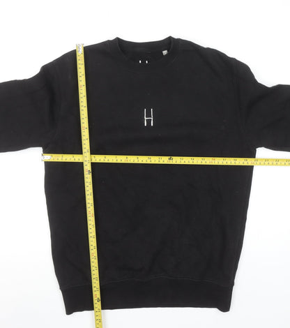 LooseHeadz Men’s Black Small Crew Neck Pullover Sweatshirt
