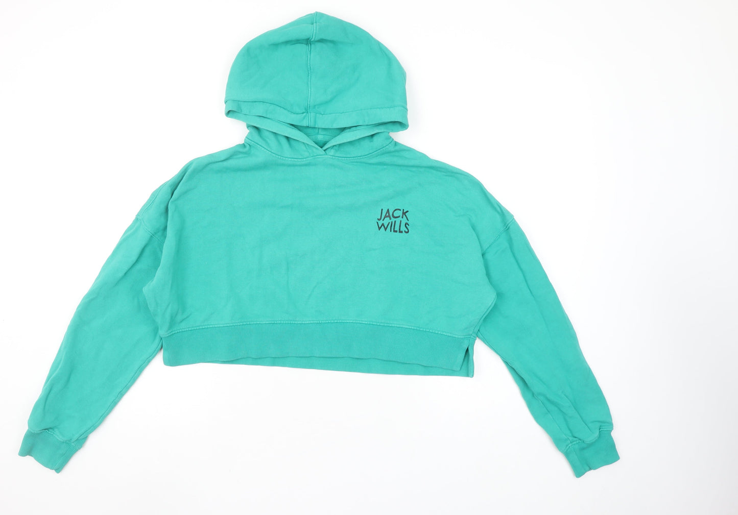 Womens UK Size 10 Jack Wills Green Pullover Hoodie