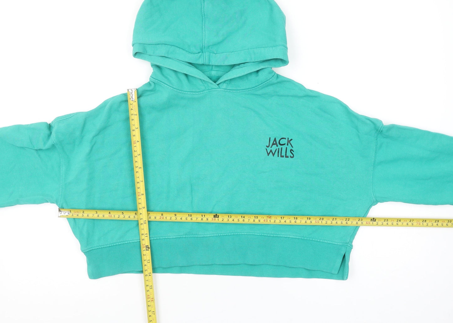 Womens UK Size 10 Jack Wills Green Pullover Hoodie