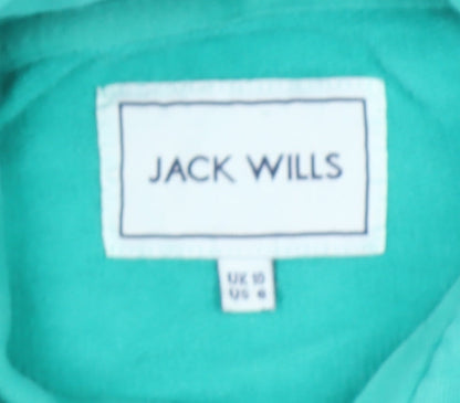 Womens UK Size 10 Jack Wills Green Pullover Hoodie