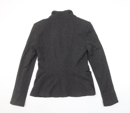 Zara Basic Women's Grey Slim Fit One-Button Blazer Jacket S