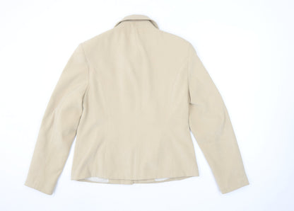 Inspiration Women's Beige Size 14 Suedette Lined Short Jacket