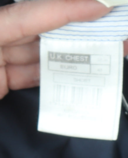 Racing Green Men's Navy Blue Wool Blend Formal Blazer Jacket 38 Short