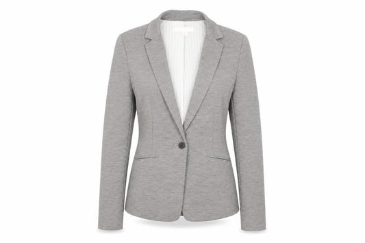 H&M Women Grey Single Breasted Blazer Size 8 Classic Fit