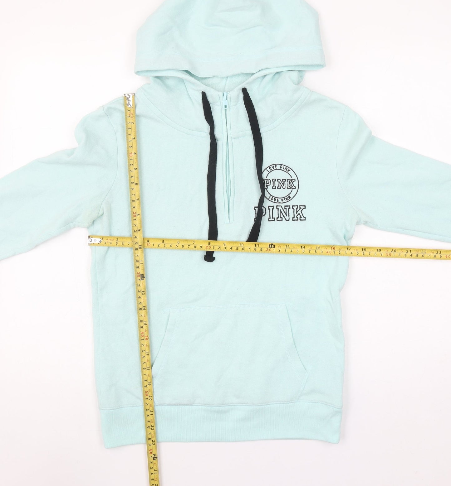 Victoria's Secret PINK Women's Mint Pullover Hoodie XS Cotton Blend