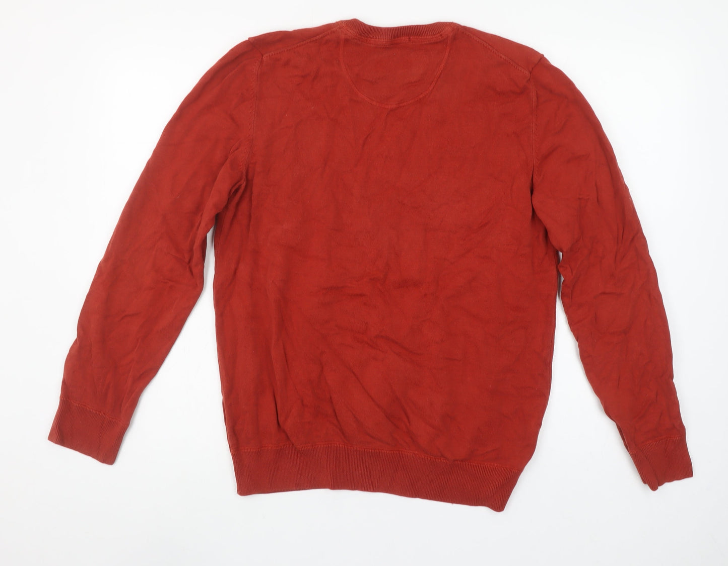 s.Oliver Women Red Crew Neck Long Sleeve Pullover Sweatshirt L