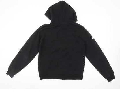 American Apparel Women's Black Full Zip Hoodie Size M Fleece Cotton Blend