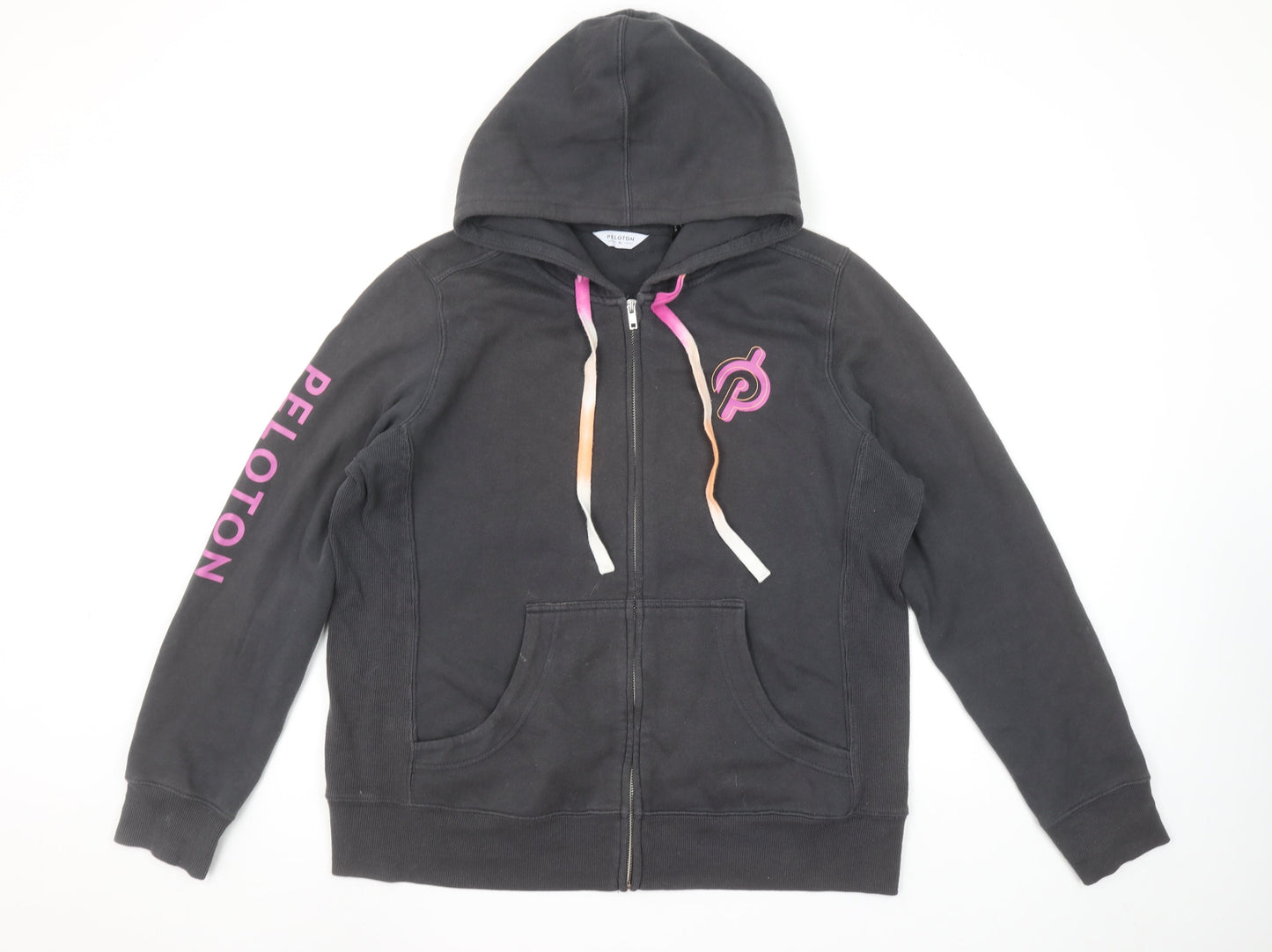 Peloton Women's Black Full Zip Hoodie XL Cotton Blend