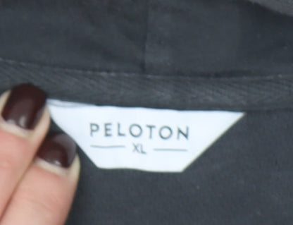 Peloton Women's Black Full Zip Hoodie XL Cotton Blend