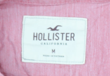 Hollister Men’s Red Slim Fit Long Sleeve Button-Up Shirt M