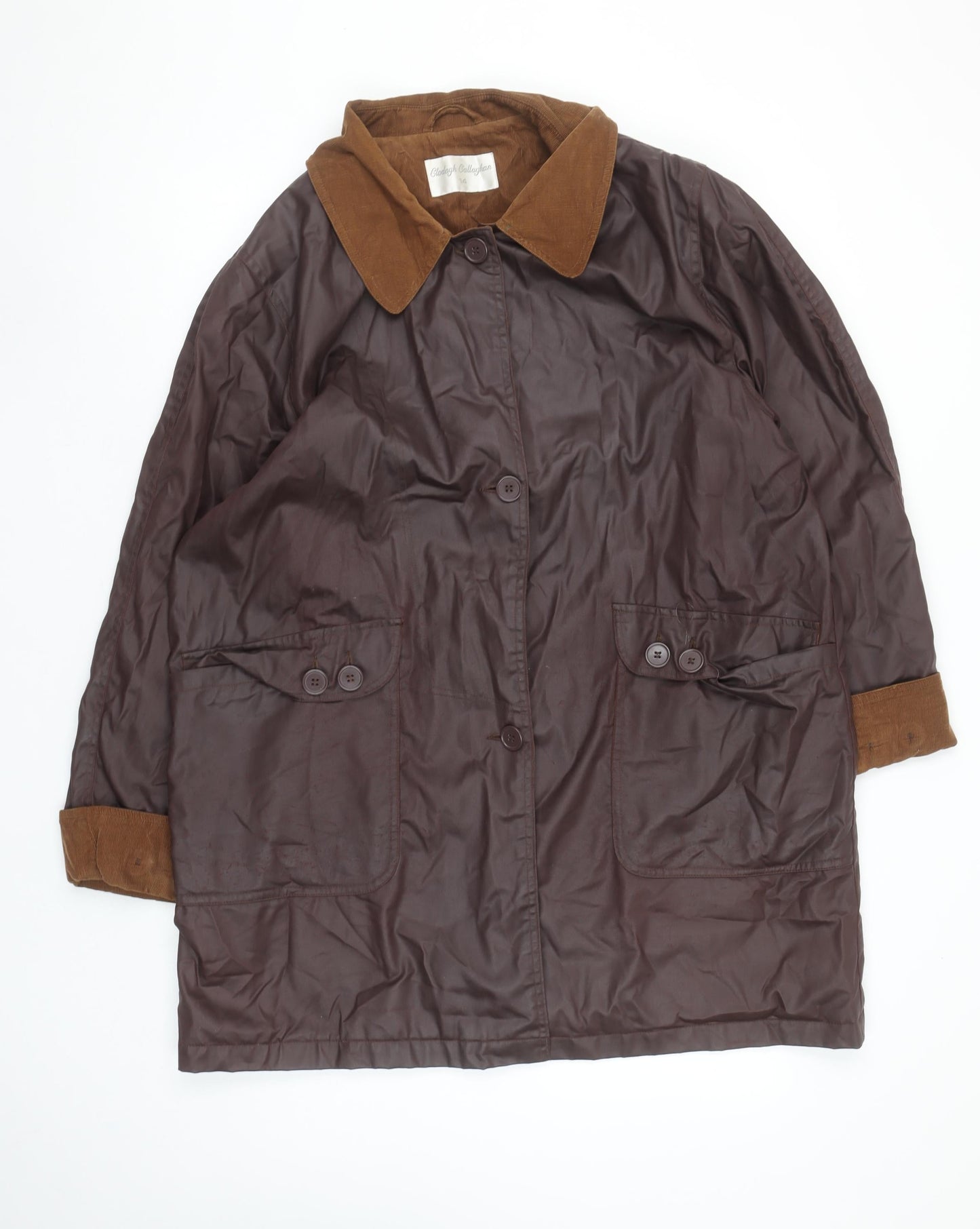 Glodagh Callaghan Women’s Brown Mid-Length Overcoat Size 14