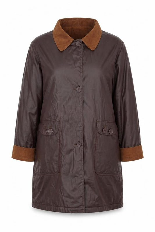 Glodagh Callaghan Women’s Brown Mid-Length Overcoat Size 14