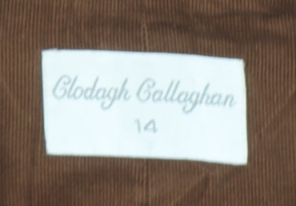 Glodagh Callaghan Women’s Brown Mid-Length Overcoat Size 14