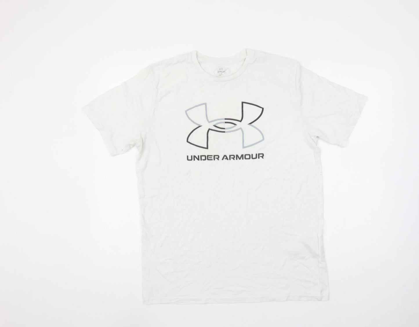 Under Armour Men's White M Sports Graphic Crew Neck T-Shirt