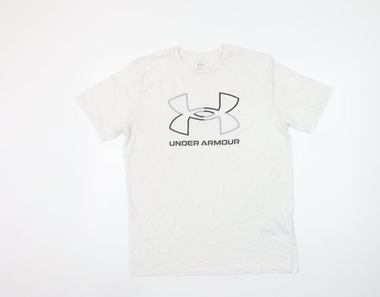 Under Armour Men's White M Sports Graphic Crew Neck T-Shirt