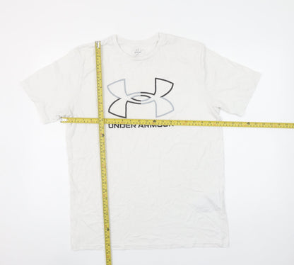 Under Armour Men's White M Sports Graphic Crew Neck T-Shirt
