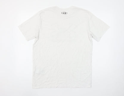 Under Armour Men's White M Sports Graphic Crew Neck T-Shirt