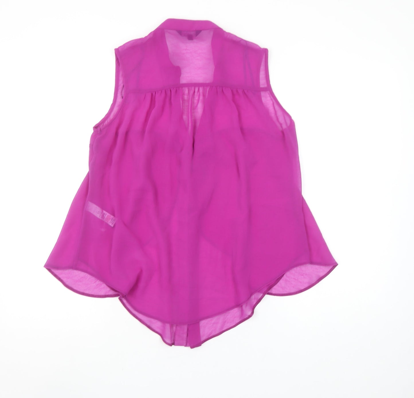 Savida Women's Purple Sleeveless Chiffon Blouse Size 10