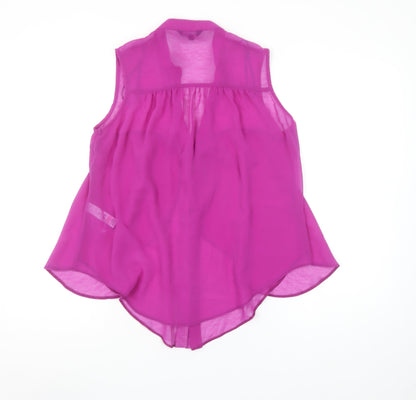 Savida Women's Purple Sleeveless Chiffon Blouse Size 10