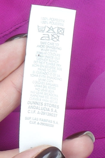 Savida Women's Purple Sleeveless Chiffon Blouse Size 10