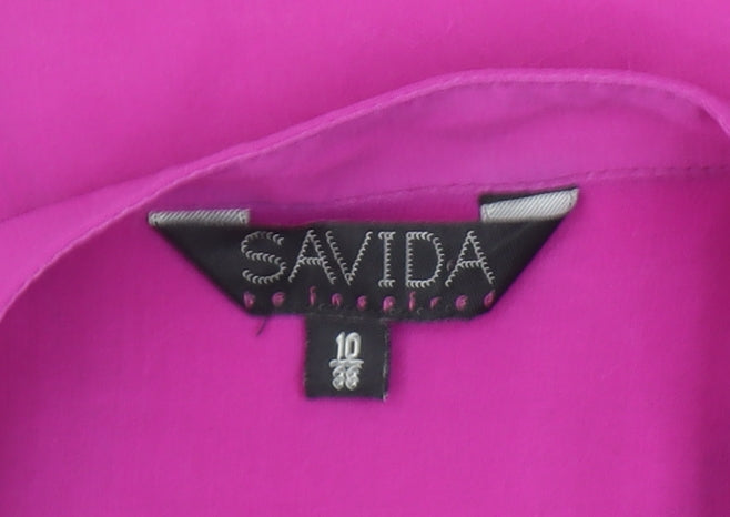 Savida Women's Purple Sleeveless Chiffon Blouse Size 10