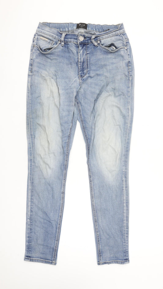 Pre London Men’s Blue Slim Straight Jeans 32R Light Wash Denim