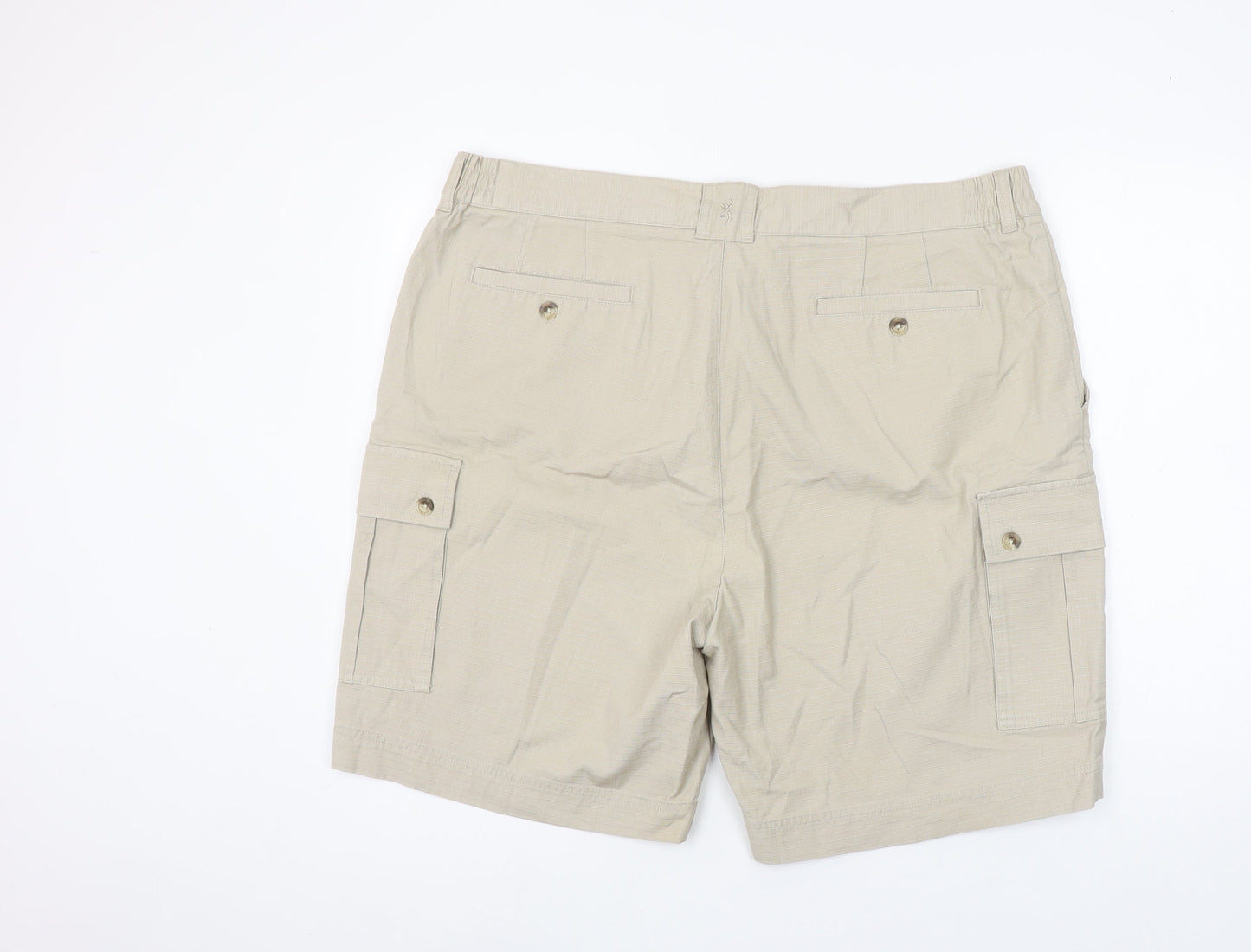 Browning Men's Beige Cargo Shorts Size 40 Cotton Canvas Outdoor