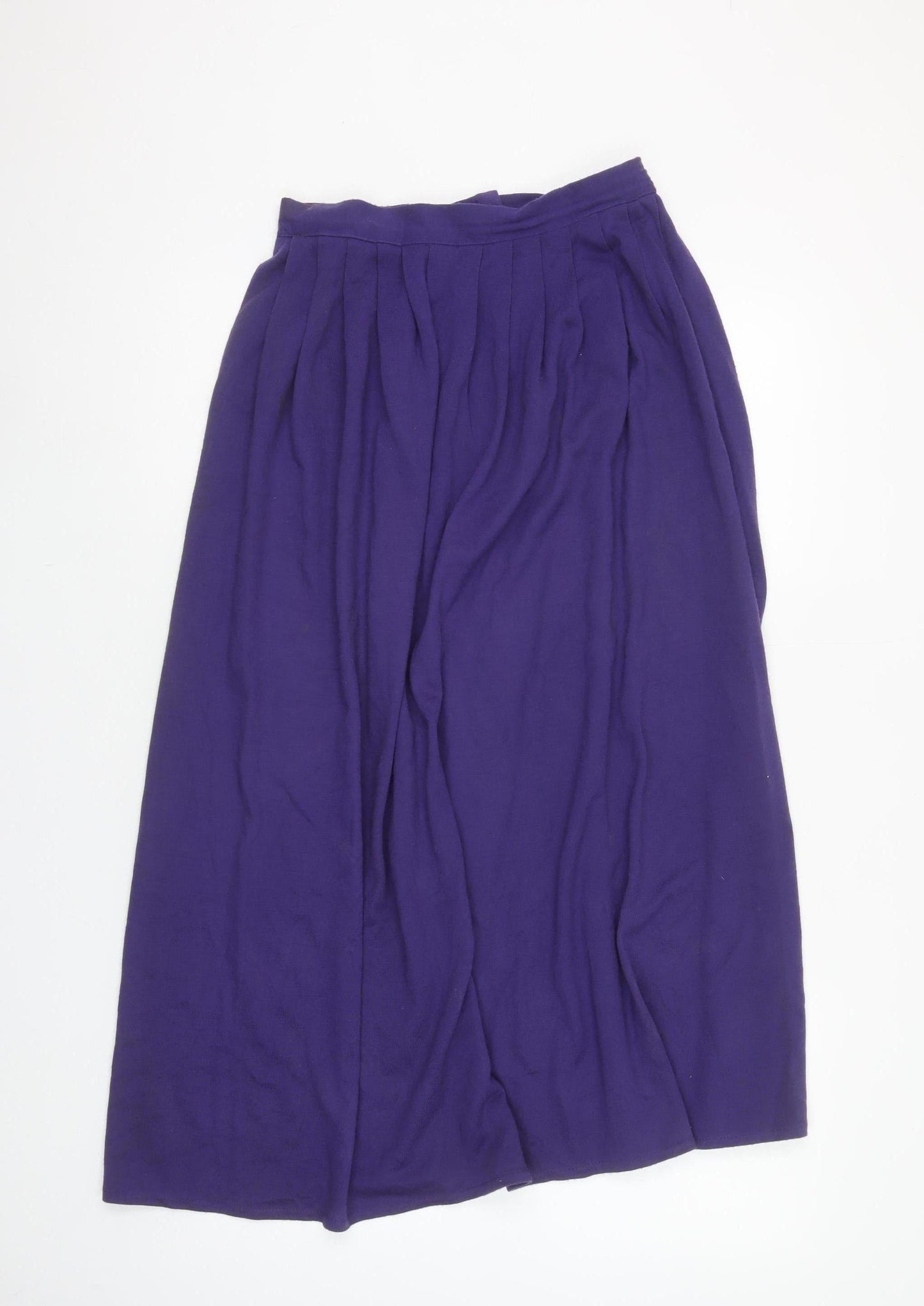 St. Bernard Womens Purple Pleated Acrylic Midi Skirt Size 12