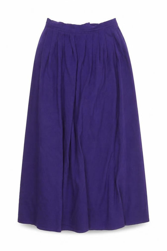 St. Bernard Womens Purple Pleated Acrylic Midi Skirt Size 12
