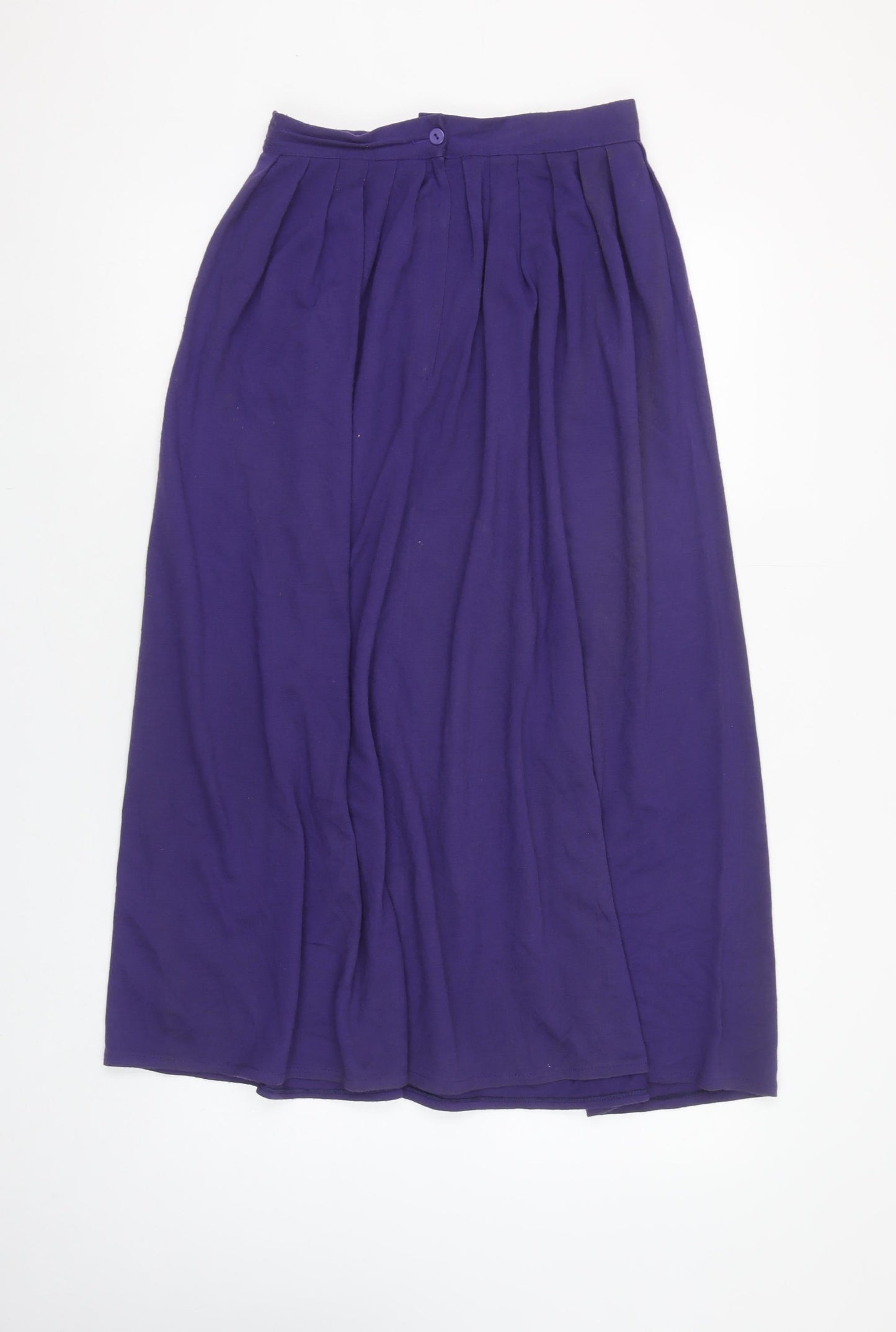 St. Bernard Womens Purple Pleated Acrylic Midi Skirt Size 12