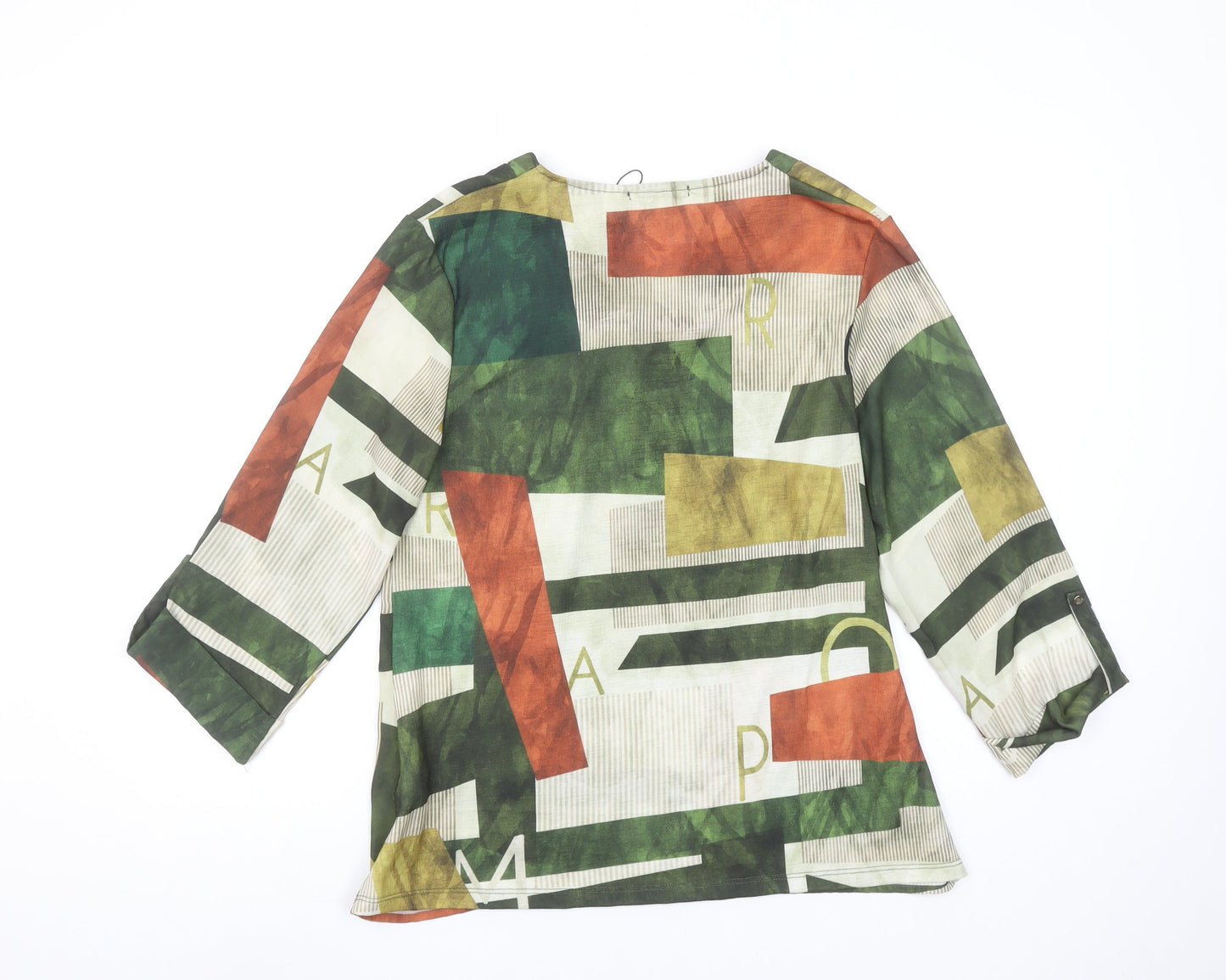Punt Roma Women’s Multicoloured Geometric Tunic Blouse Size 10
