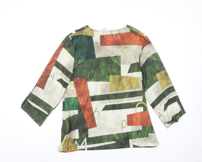 Punt Roma Women’s Multicoloured Geometric Tunic Blouse Size 10