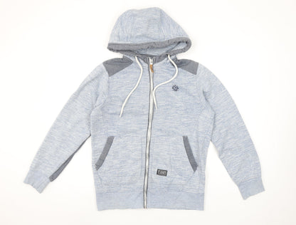 CENTE RED Men's Grey Full Zip Hoodie Small Lightweight Cotton Blend