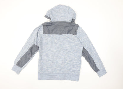 CENTE RED Men's Grey Full Zip Hoodie Small Lightweight Cotton Blend