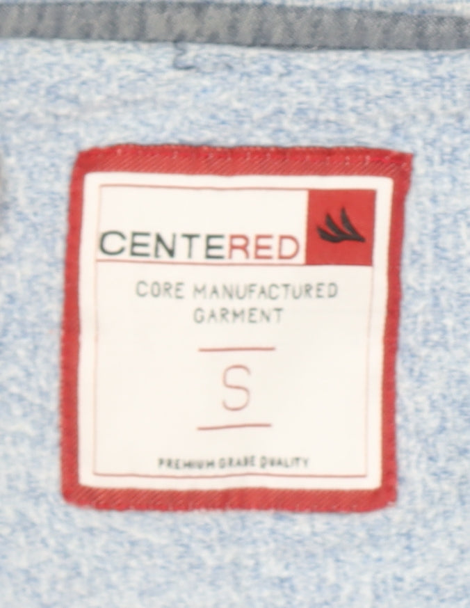 CENTE RED Men's Grey Full Zip Hoodie Small Lightweight Cotton Blend