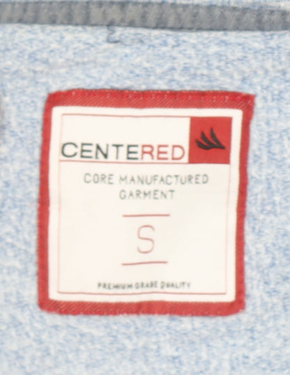 CENTE RED Men's Grey Full Zip Hoodie Small Lightweight Cotton Blend
