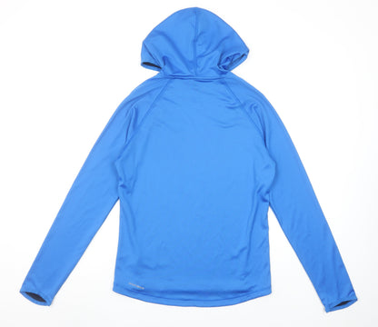 Reebok Women Blue Small Hoodie Pullover Long Sleeve Activewear