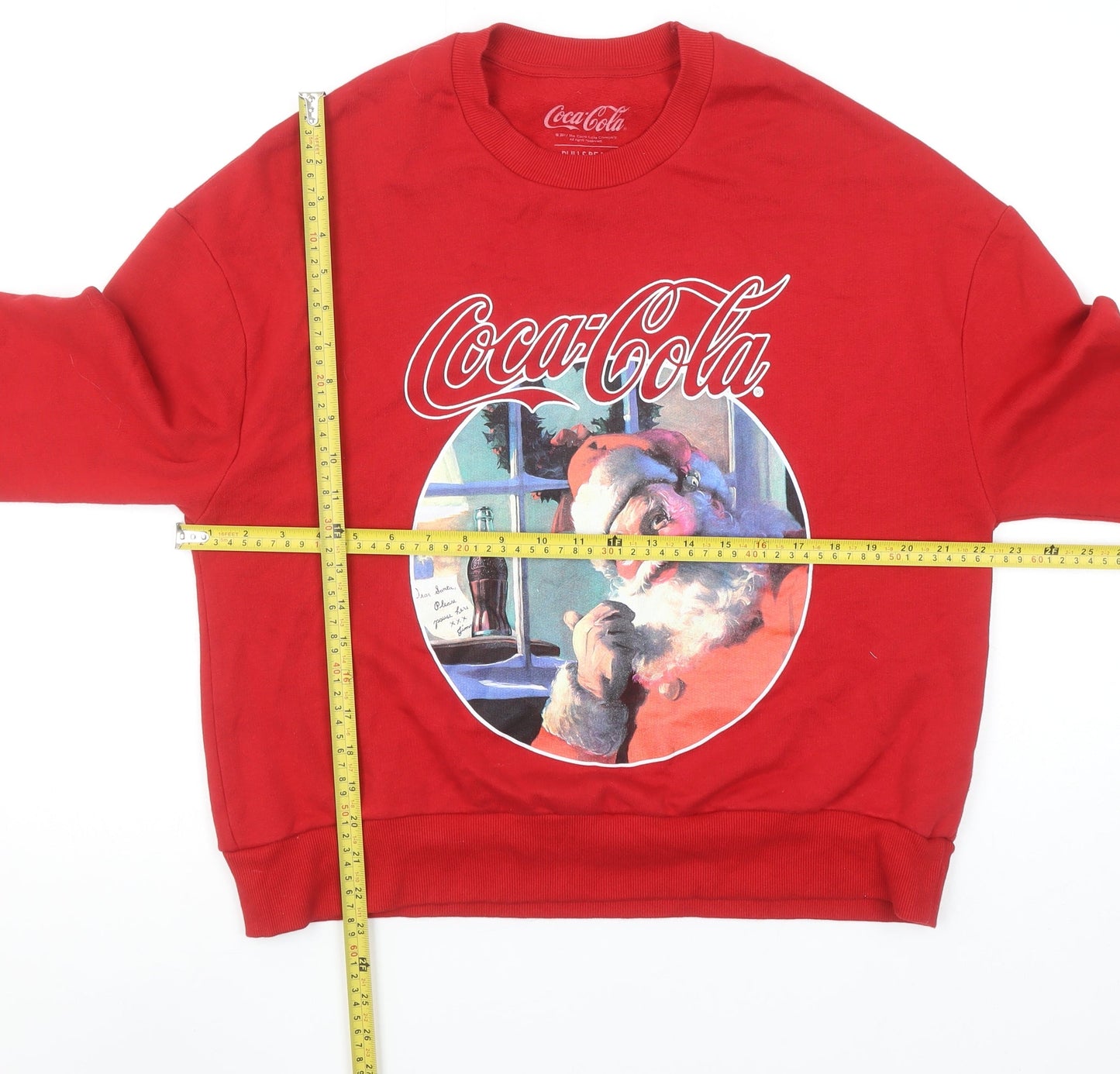 Pull & Bear Coca-Cola Red Christmas Santa Sweatshirt Women’s Small