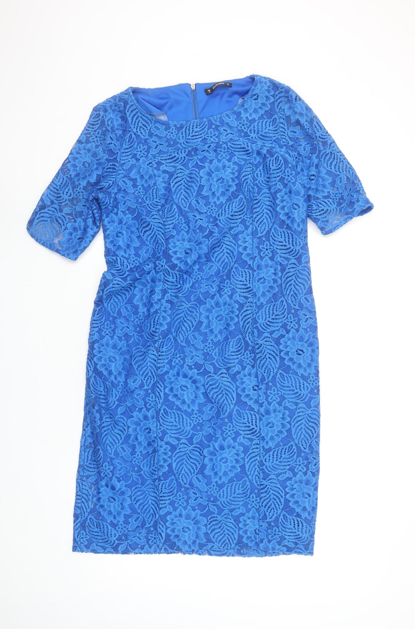 Dunnes Women’s Blue Lace Sheath Knee Length Dress Size 12