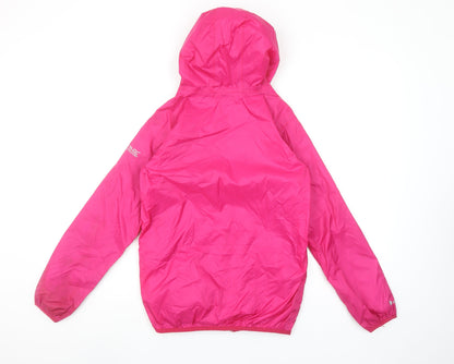 Regatta Girls Pink Hooded Windbreaker Jacket 11-12 Years Lightweight Outdoor