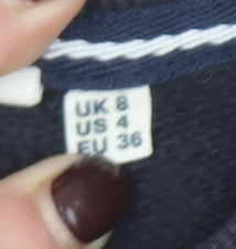 Superdry Women's Black Crew Neck Pullover Sweatshirt UK 8