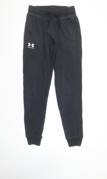 Under Armour Men's Black Jogger Sweatpants Size S Comfortable Tapered Fit