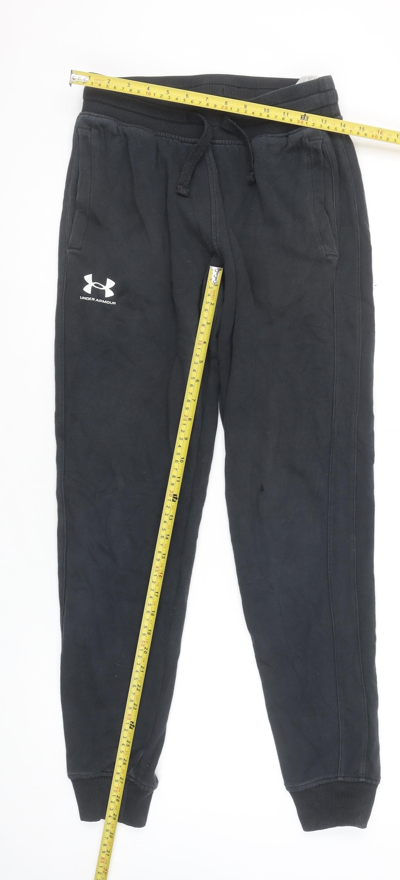 Under Armour Men's Black Jogger Sweatpants Size S Comfortable Tapered Fit