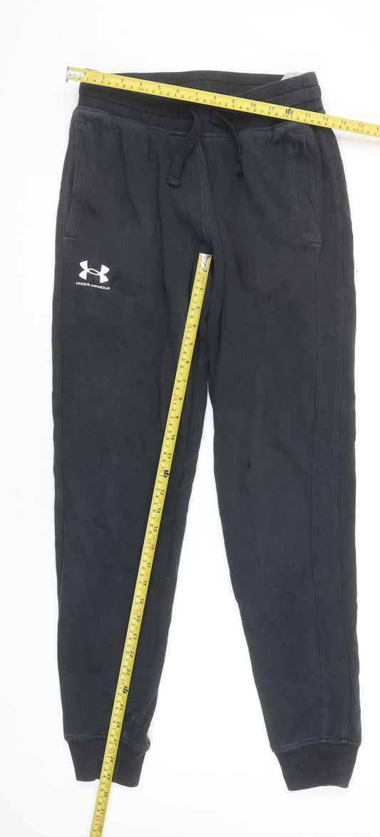 Under Armour Men's Black Jogger Sweatpants Size S Comfortable Tapered Fit