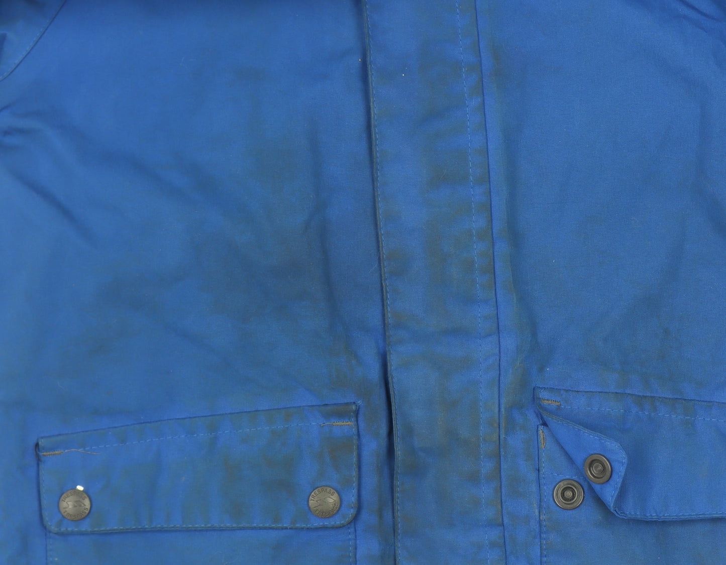 Trespass Boys Blue Waterproof Parka Coat 5-6 Years Hooded Winter Jacket