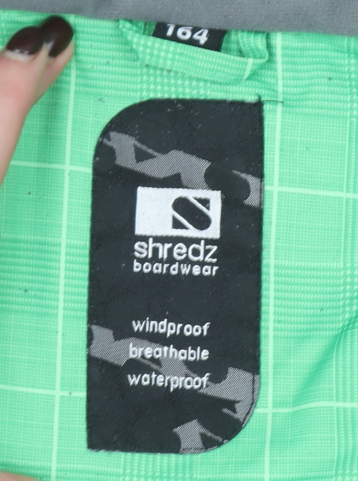 Shredz Green Waterproof Windproof Ski Jacket Teens Size 164 Hooded