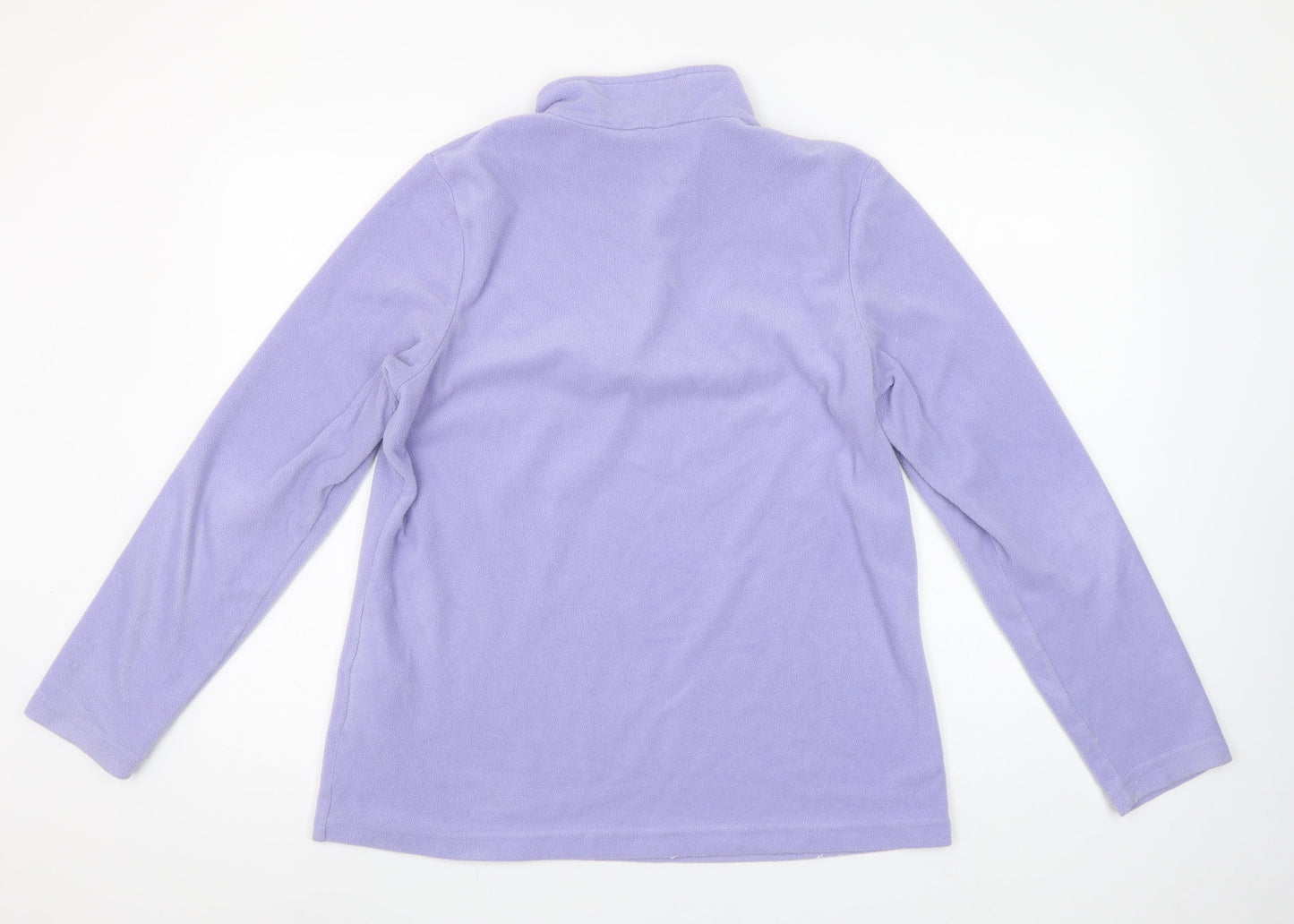 Regatta Women’s Purple 1/4 Zip Fleece Sweatshirt UK 16 Outdoor