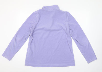 Regatta Women’s Purple 1/4 Zip Fleece Sweatshirt UK 16 Outdoor