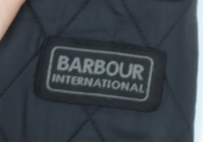 Barbour International Women's Black Quilted Mid-Length Jacket UK 8